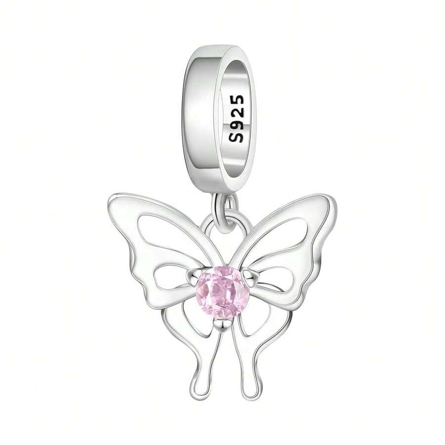 Cute Panda Animal 925 Sterling Silver Charms For Bracelets And Necklace Dangle Pendants Butterfly Elephant Dog Bead Jewelry Present For Women Family Friends-6048 - 蝴蝶魅力 - 查看 1