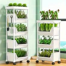 多层易组装书架、简约落地式衣柜、多功能储物柜、可移动桌边书架、落地式办公桌推车、图书收纳架、办公学习收纳架、笔筒、教科书及文件整理架 - 彩色 - 查看 6