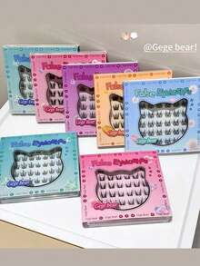 24 Animal Series Glue-Free False Eyelashes,Long-Lasting High Viscosity,Curled Natural And Light False Eyelashes - L - View 3