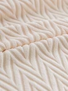 1件米色羊羔绒提花沙发套，高弹力不变形，宠物友好，防污防刮，适用于1/2/3/4人沙发，秋季家居装饰，房间装饰，返校季 - 米色 - 查看 9