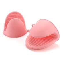 2pcs Reusable Silicone Heat Resistant Oven Gloves, Non-Slip Microwave Baking Cooking Gloves, Essential Kitchen Accessories - Multicolor - View 9