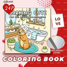 GDTME 1 Livro de Colorir para Adultos com Aventuras Fantásticas de Animais, Inclui Histórias de Aventuras Fofas e Interessantes, Colorir Relaxante, 24 Páginas Grossas, Ideal como Material Escolar, Material de Escritório, Presente de Dia dos Namorados e Páscoa. - Multicolorido - Ver 13