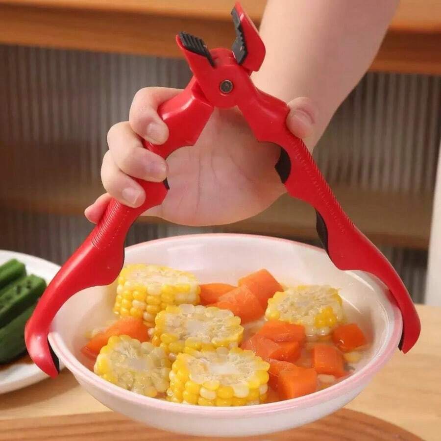 This Multi-Functional Kitchen Tool Combines A Dish Clamp And Bowl Clamp, Providing Multi-Angle Gripping, Non-Slip And Heat-Resistant Features To Prevent Food From Slipping And Protect You From Burns When Serving Food. It Also Has A Bottle Opener Function, Making It An Excellent Gift For Your Wife Or Mother.