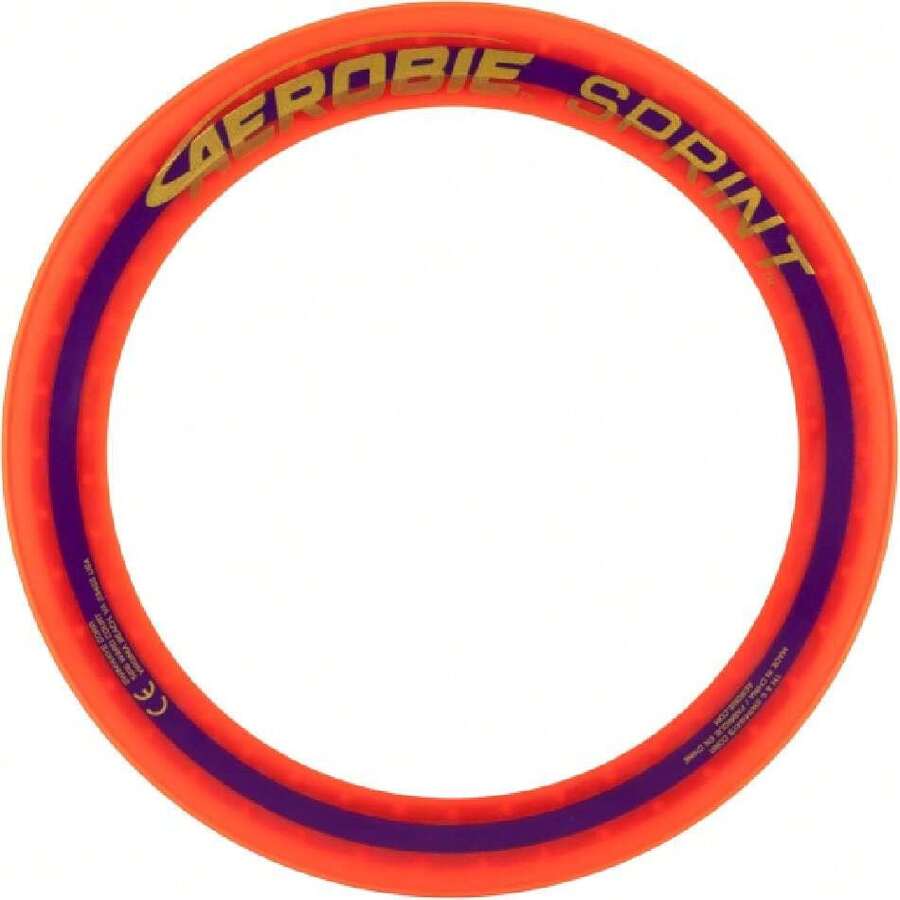 Aerobie Sprint Ring Outdoor Flying Disc, 10 Inches, Orange,39010133 - Morado - Ver 1