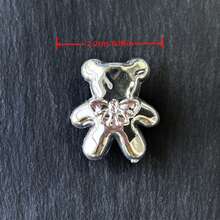 20pcs Silver Bowknot Shoe Accessories, Silver Bear DIY Decorations Shoe Clips, Detachable For Sandals, Slippers, Garden Shoes, Beach Shoes - Silver - View 3