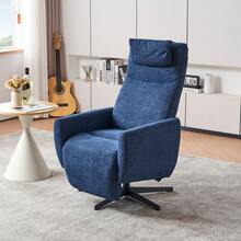 Comfortable Chaise Longue – Sofa – Chair With Footrest, Swivel, Ideal For Living Room, Bedroom, Apartment, Office, Beige, Blue. - 藍色 - 查看 3