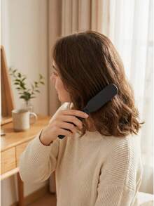 2-In-1 Folding Boar Bristle Hair Brush - Portable Travel Hairbrush With Scalp Massage, Compact Foldable Design For Smooth & Shiny Hair - 3公升 - 查看 5