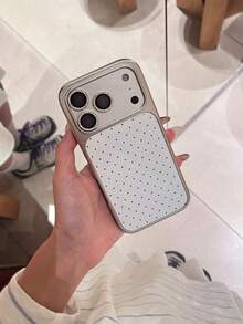 波点全屏黑色圆点手机壳，兼容苹果17 Pro Max、16/15、14/13/12/11英寸手机，电镀工艺，保护套 - 黑波點 - 查看 7