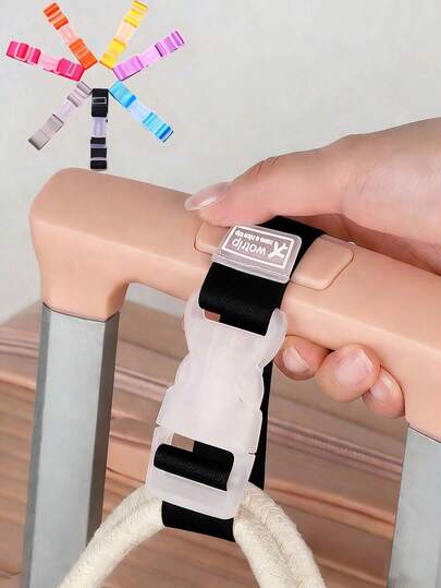 Correa ajustable para equipaje de viaje, correa colgante de viaje portátil, correa con clip antiperidida, gancho para colgar bolsos, clip de correa de fijación de equipaje, hebilla de liberación de cinturón de para equipaje ajustable, correa de sujeción para bolso de viaje, correa colgante lateral para equipaje, correa de transporte práctica para exteriores, adecuada para viajes en coche, temporada de vuelta al colegio, artículo esencial de viaje, artículo esencial para acampar