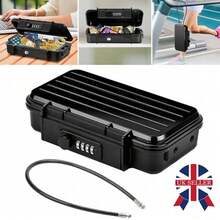 Portable Safe Box Combination Security Case Travel With Code Waterproof Lockbox~ - Black - View 3