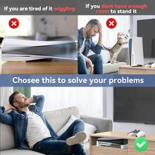 Universal Desktop Stand For P5/P5 Slim/P5 Pro Game Consoles, Horizontal Storage Holder For Disc And Digital Versions, Compatible With Entire Series, Stable Non-Electric Accessory - For P5 Horizontal Stand - View 8