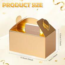 10/20/30pcs Multi-Function Gold Gift Boxes, Party Favor Boxes, Gift Boxes, Birthday Party, Wedding, Non-Food Direct Contact - Multicolor - View 6