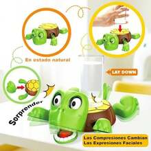 Divertido Portavasos Tortuga, Posavasos Impresos en 3D, Posavasos de plstico Resistentes al Calor y al Agua, Posavasos Tortuga con Expresin Divertida con Ojos Abiertos-Rosa (Verde) - verde - Ver 4