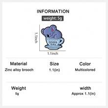 1pc/Set Koala Doctor Brooch Enamel Pins Custom Koala Tea 100% Certified Koala Brooches Backpack Lapel Badge Jewelry Gifts For Friends - Multicolor - View 11