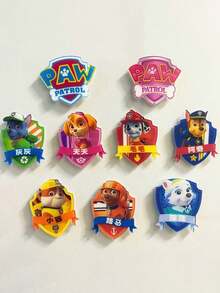 Paw Patrol 7/8pcs Set Paw Patrol Cartoon Cute Refrigerator Magnets, Soft Magnetic Stickers, Creative Whiteboard/Blackboard Magnets, Including Chase, Skye, Rubble And Other Characters, Suitable As Birthday, Holiday, Christmas Gifts, Christmas Stockings, Gift Bag Fillers - Multicolor - View 6