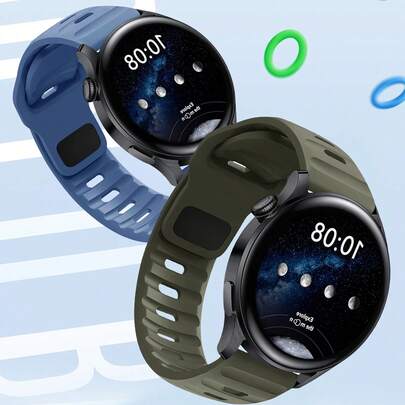 1PC 20mm 22mm Soft Sweatproof Sports Silicone Strap Compatible With Samsung Galaxy Watch 7 6 5 4 40 44mm 6Classic 43 47mm 5Pro 45mm Replacement Band