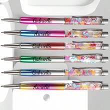 可定制文字/Logo的电镀音符旋转圆珠笔，电镀金属笔杆，可替换笔芯，适用于日常办公、学校、学生、教师使用，也是送给朋友、家人、同事的贴心礼物。 - 彩色 - 查看 5