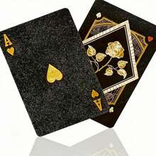Black Poker Cards, Luxury Stylish Durable Hardened Poker Set - Multicolor - View 6