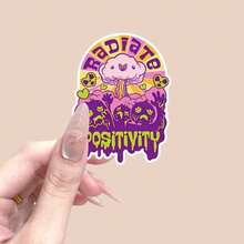 1张/3张散热器正能量乙烯基贴纸 - 色彩鲜艳、可重复使用的亮面贴纸，适用于笔记本电脑、水瓶等 - 非常适合宿舍、学习空间和科技配件，笔记本电脑贴纸 - 彩色 - 查看 1