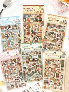 1pc Cutting Sticker, Floating Life Interesting Cross-Border Scrapbooking Sticker, Children Sticker, Pet Scrapbook Material - Multicolor - View 11