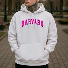 Cotton Fleece Sweatshirt, Warm, Comfortable, Printed, REF-176 - White - View 1
