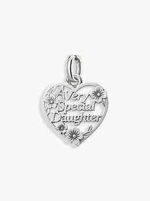 1件简约独特925纯银女儿吊坠，DIY饰品，男女皆宜，圣诞礼物 - 款式4 - 查看 8