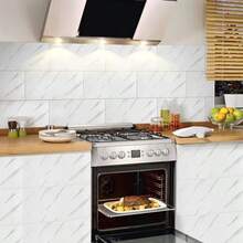 Garneck 10 Uds. Papel Tapiz De Mrmol Para Salpicaduras Adhesivo Para Azulejos De Pared Azulejos Del Metro Para Cocina Bao 24X12 Pulgadas - mármol - Ver 7