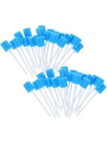 EstiloTendenciaHealifty 100Pcs Hisopos Oral Desechable, Mouth Swabs Sponge Y Cuidado Esponjas Diente Limpieza Boca Azul 9.5CmCalidad PremiumVersióN Mejorada - 1 - Ver 1