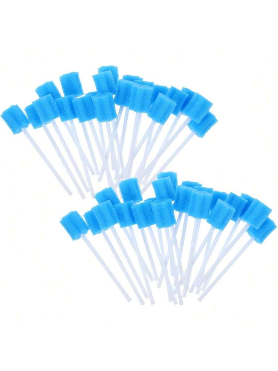 EstiloTendenciaHealifty 100Pcs Hisopos Oral Desechable, Mouth Swabs Sponge Y Cuidado Esponjas Diente Limpieza Boca Azul 9.5CmCalidad PremiumVersióN Mejorada - 1 - Ver 1