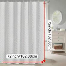 1件加厚绒面浴帘，白色绒面涤纶浴帘，72*72英寸 - 彩色 - 查看 12