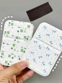 2pcs Set - New Butterfly Wing Design Light Blue Folding Mirror, Portable Handheld Makeup Mirror, Ideal For Student Dorms, Convenient Tabletop Mirror For Women - Multicolor - View 5