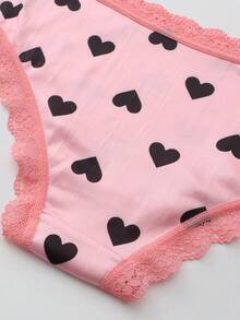 Dircho 5pcs Women's Sexy Cute Gothic Contrast Lace Bikini Panties - Allover Skull & Moon Print Silky Soft Comfy Intimates Underwear, Stretch Breathable Elastic Waist Lightweight Daily Lingerie Set - Multicolor - View 7