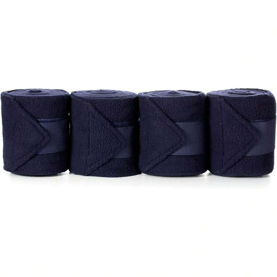 4条装羊毛马腿套，保暖有弹性，防止马腿肿胀和受伤，可轻松卷起方便携带，多种颜色可选