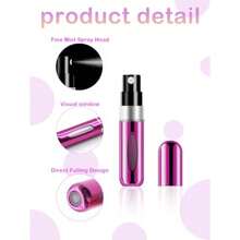 2026 Portable Dispensing BottleTravel Perfume Bottle Refillable5ml Portable Travel Size Perfume Atomizer Refillable Empty Bottle Leak Proof Mini Cologne Sprayer Perfume Bottle Sct Pump Case For Traveling And Outgoing 8 Pack - Xanh lam Đen Vàng Hồng Bạc Tím Hồng Đỏ Đỏ - Xem 4