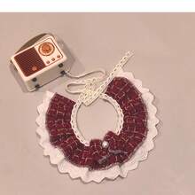 1 pezzo Bavaglino per animali domestici con bordo in pizzo fatto a mano/Papillon finto in perle - Stile principessa - Lunghezza regolabile - Collare per gatti Bavaglino per cani/Sciarpa per animali domestici/Bavaglino per sbavature per cani/Accessorio per animali domestici - Nuova collezione primavera - nero - Visualizzare 14