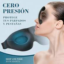 Antifaz para Dormir 3D para Mujeres y Hombre Auriculares de Diadema Máscara Una Oscuridad Absoluta Auriculares para Dormir Ajustable Oficina Viajes Yoga 4 Juegos en -0002 - 2 Juegos En Negro - Ver 5