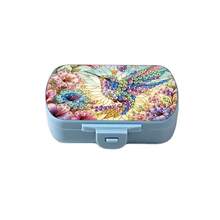 1pc/10pcs Ladybug Pattern Diamond Painting Kit Square Pill Box, 6-Compartment Mini Portable Travel Medicine Storage Box, Suitable For Outdoor Sports, Business Trips Or Handbag Medicine Storage, Vitamin Multi-Grid Organizer, Waterproof Unique Holiday Gift, Birthday, Mother's Day, Christmas, New Year, Valentine's Day, Easter - YQS006 - View 14