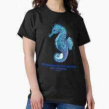 Seahorses - MSTQC - Port Stephens Classic T-Shirt - Black - View 1