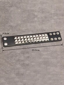 1条夸张朋克摇滚风格爪形皮革宽手镯，男士金属腕带，配有可调节隐藏式搭扣，适合万圣节、化装舞会、男士礼物、兄弟礼物、家庭礼物