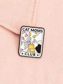 1枚爪印社区主题珐琅徽章，多猫爪印握手图案，象征社区纽带，猫妈妈俱乐部身份标识风格胸针，适用于服装、背包等，是猫主人和宠物文化爱好者的理想之选。 - 彩色 - 查看 5
