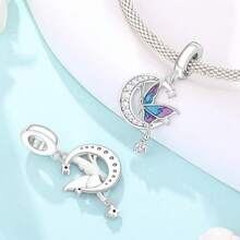 Cute Panda Animal 925 Sterling Silver Charms For Bracelets And Necklace Dangle Pendants Butterfly Elephant Dog Bead Jewelry Present For Women Family Friends - 月光蝴蝶飾品 - 查看 3