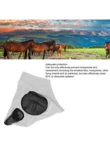 GOTOTOP Máscara de Caballo, Máscara de Malla para Moscas, Máscara Facial de Caballo Elástica Transpirable con Protección para los Oídos, Equipo Ecuestre para Montar (Gray),38912771 - Rosa Oxidada - Ver 2