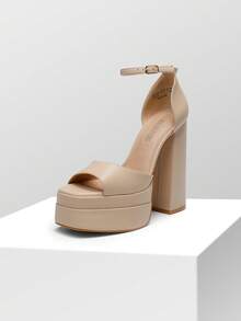 Women Heeled Sandals - Apricot - View 6