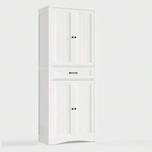 71'' Tall Kitchen Pantry Storage Cabinet, Freestanding Storage Cabinet With Large Drawers And 4 Adjustable Shelves, For Kitchen, Living Room,  Bathroom,Dining Room - 白色 - 查看 9