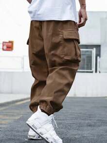 Men Pants - Dark Brown - View 4