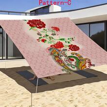 1pc 2D Digital Print Sun Shade Cloth, 5 Different Geometric Abstract Stripe Patterns, Features Include Printed Pattern, Windproof, Detachable, Lightweight, Semi-Shading, Dustproof, Durable - Multicolor - View 33