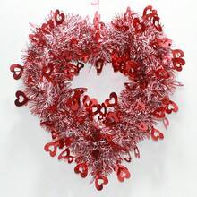 2 piezas y 1 pieza Guirnalda con forma de corazón rojo brillante, decoración colgante romántica para crear ambiente, adorno de guirnalda con forma de corazón, decoración romántica para aniversario, decoración del Día de San Valentín, decoración para cena a la luz de las velas, decoración de sorpresa romántica, adecuado para eventos especiales del Día de San Valentín, bodas, regalos nupciales, fiestas, compromisos y celebraciones de aniversario del Día de San Valentín - Multicolor - Ver 6