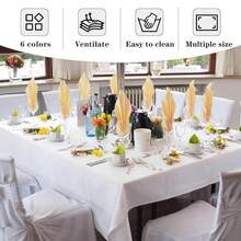 Fitable 6 Pack Square Tablecloths - 70 X 70 Inches - Stain Resistant And Reusable Table Clothes, Ivory Polyester Fabric Table Covers For Dining, Card Tables, Coffee Tables - Ivory70x70In - View 7