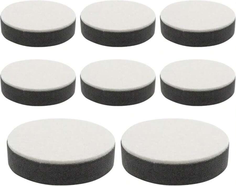 Biaungdo 8 Pcs Self-Adhesive Furniture Risers, Round Furniture Bed Risers, Heavy Duty Carbon Steel Table Sofa Couch Chair Lift Risers With Felt Pad(Add 0.65" Height, White) - ColorD - View 1