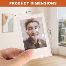 100Pcs Photocards Sleeves Holographic Clear Protector Albums Photo Cards Collection For FArmyss Fans Gifts - Hình ba chiều với cạnh trong suốt - Xem 3